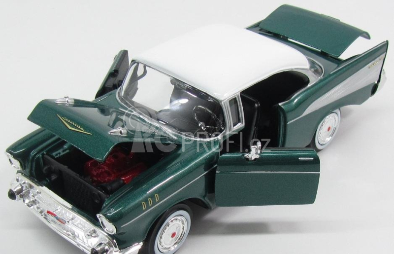 Motor-max Chevrolet Bel Air 2-door 1957 1:24 Zelená S Bílou