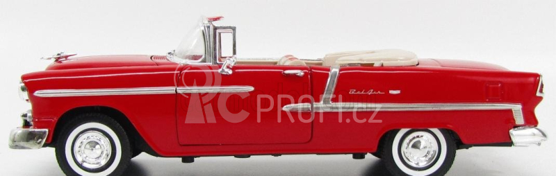 Motor-max Chevrolet Bel Air Cabriolet Closed 1955 1:18 Červený Krém