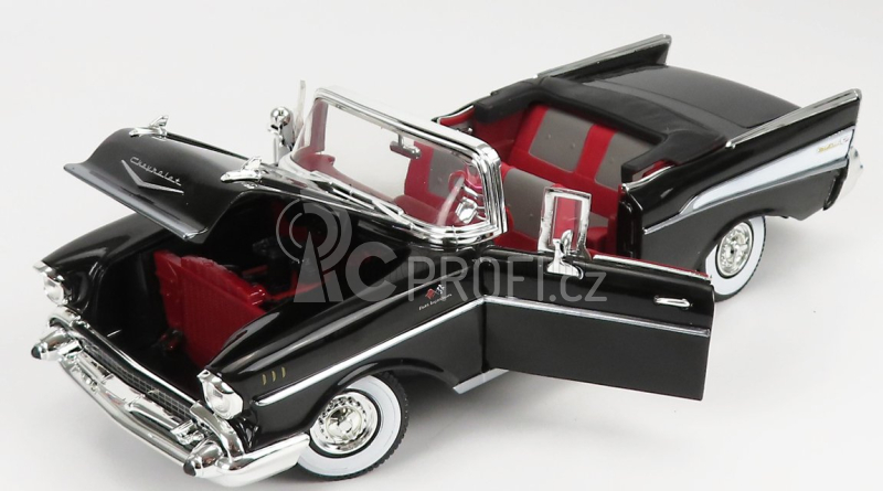 Motor-max Chevrolet Bel Air Cabriolet - Spider 1955 - 007 James Bond - Dr. No  - Licenza Di Uccidere 1:18 Black
