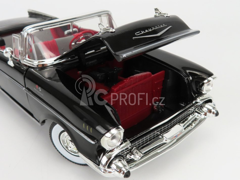 Motor-max Chevrolet Bel Air Cabriolet - Spider 1955 - 007 James Bond - Dr. No  - Licenza Di Uccidere 1:18 Black