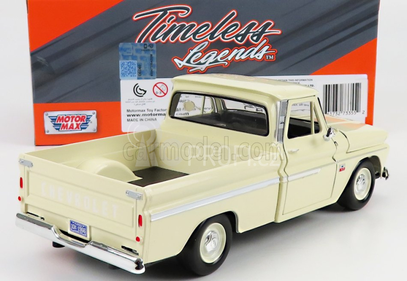 Motor-max Chevrolet C-10 Fleetside Pick-up 1966 1:24 Cream