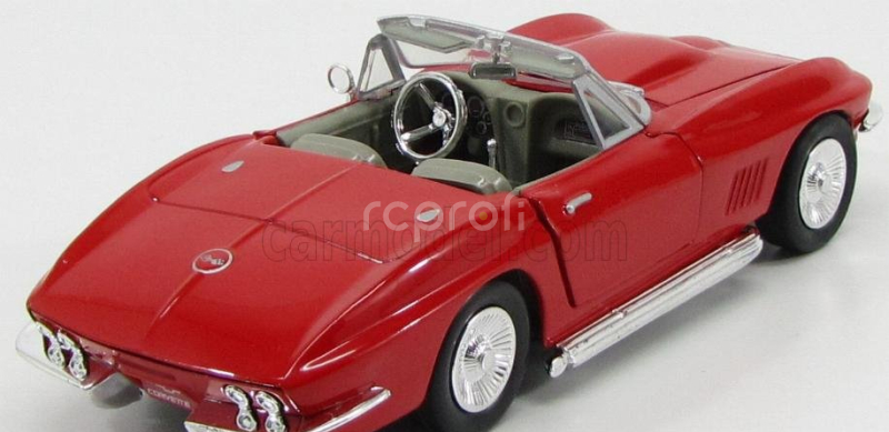 Motor-max Chevrolet Corvette Cabriolet 1967 1:24 Red