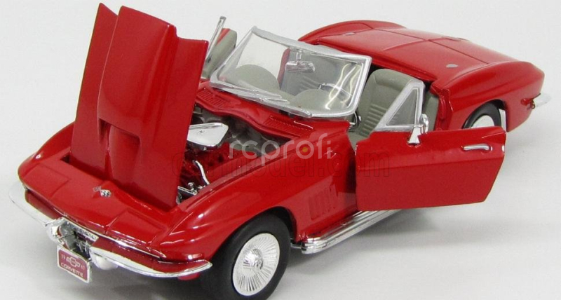 Motor-max Chevrolet Corvette Cabriolet 1967 1:24 Red