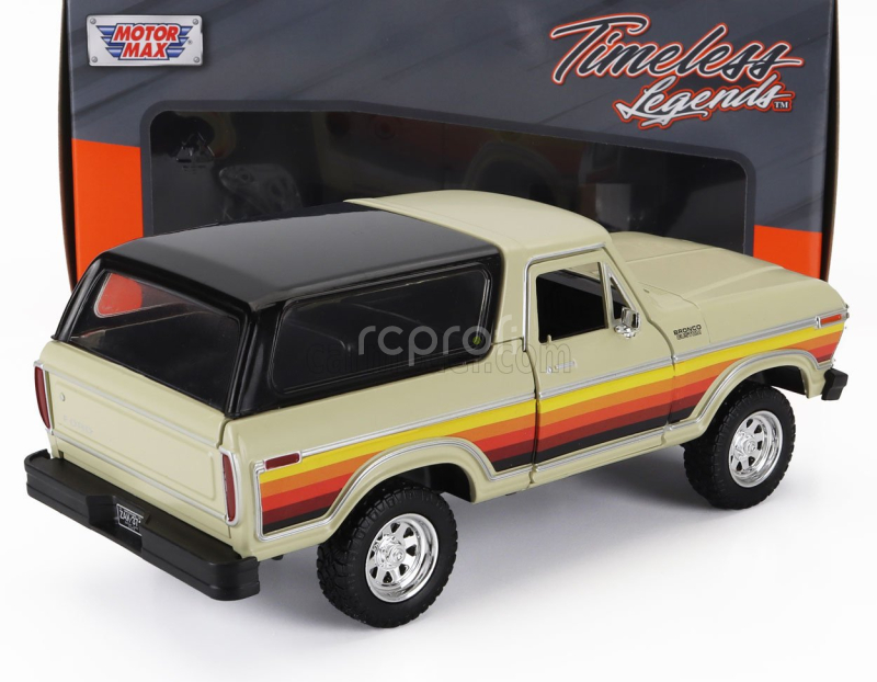 Motor-max Ford usa Bronco Hard-top Closed 1978 1:24 Beige Black