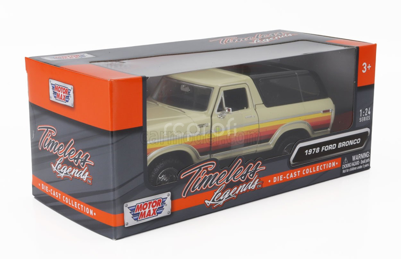 Motor-max Ford usa Bronco Hard-top Closed 1978 1:24 Beige Black