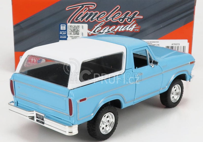 Motor-max Ford usa Bronco Hard-top Closed 1978 1:24 Světle Modrá Bílá