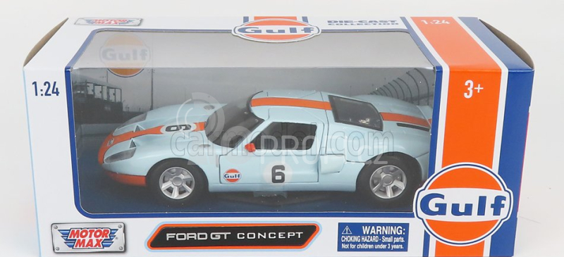 Motor-max Ford usa Gt Gulf N 6 1968 1:24 Světle Modrá Oranžová