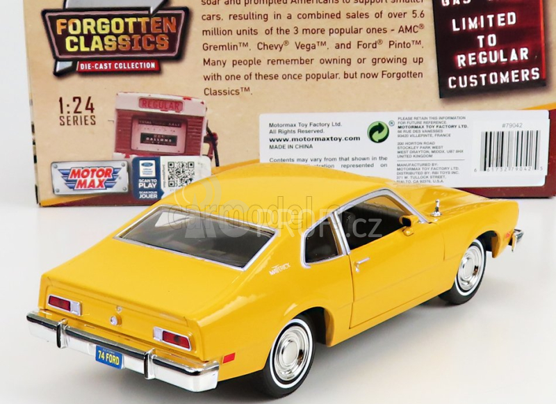 Motor-max Ford usa Maverick 1974 1:24 Žlutá