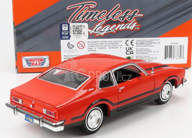 Motor-max Ford usa Maverick Grabber 1974 1:24 Tmavě Oranžová