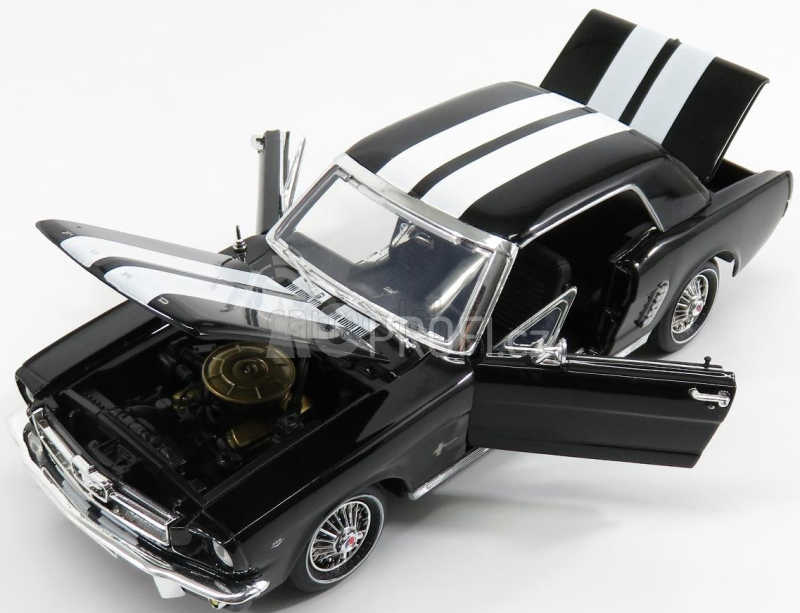 Motor-max Ford usa Mustang 1/2 Hard-top 1964 1:18 Černá Bílá
