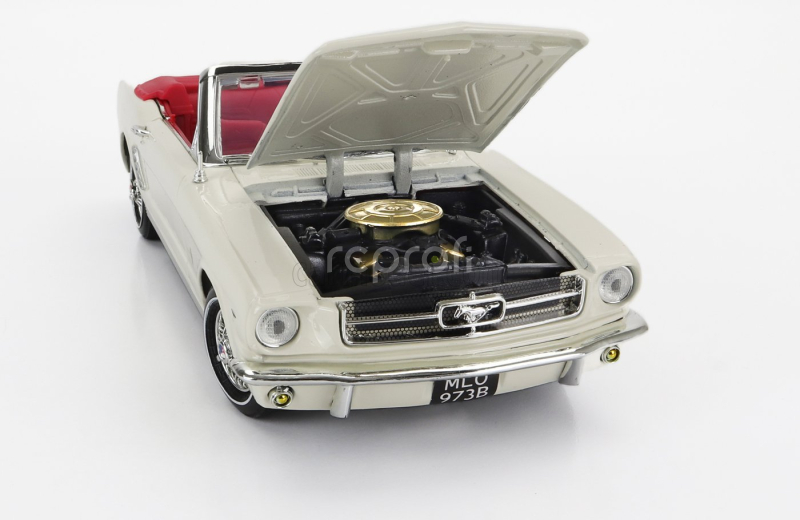 Motor-max Ford usa Mustang Cabriolet Open 1964 - James Bond 007 - Goldfinger - Missione Goldfinger 1:18 Bílá