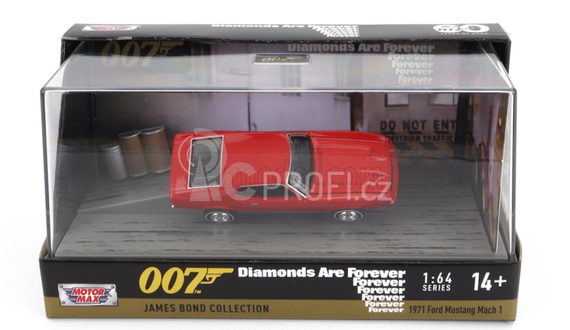 Motor-max Ford usa Mustang Mach-1 Coupe 1971 - 007 James Bond - Diamonds Are Forever - Una Cascata Di Diamanti 1:64 Red