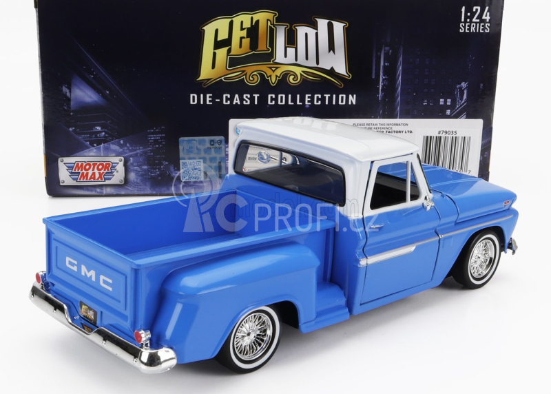 Motor-max GMC C1000 Fenderside Pick-up 1966 1:24 Modrá Bílá