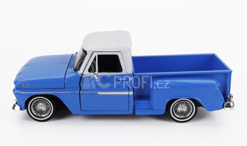 Motor-max GMC C1000 Fenderside Pick-up 1966 1:24 Modrá Bílá