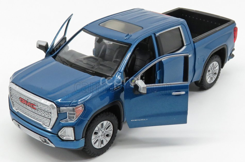 Motor-max GMC Sierra 1500 Denali Crew Cab Pick-up 2019 1:27 Modrá Šedá Met