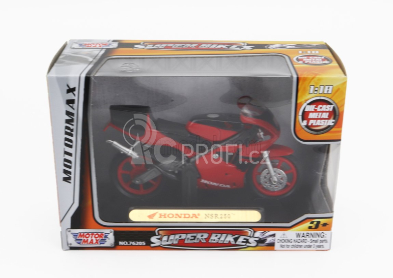 Motor-max Honda Nsr 250 1987 1:18 Bílá Červená Modrá