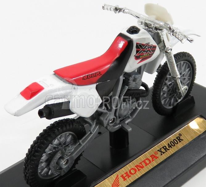 Motor-max Honda Xr 400r Cross 1996 1:18 Bílá Červená