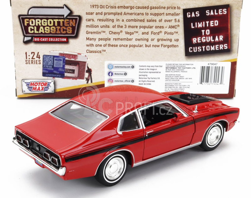 Motor-max Mercury Comet Gt 1971 1:24 Červená Černá