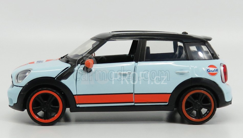 Motor-max Mini Cooper S Countryman Gulf 2010 1:24 Světle Modrá Oranžová