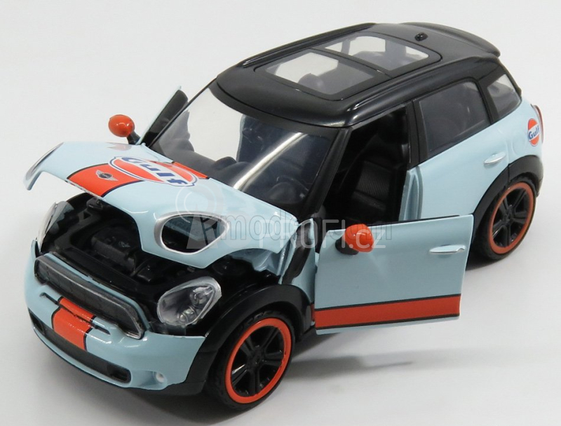 Motor-max Mini Cooper S Countryman Gulf 2010 1:24 Světle Modrá Oranžová