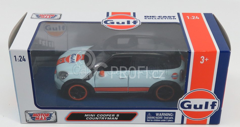 Motor-max Mini Cooper S Countryman Gulf 2010 1:24 Světle Modrá Oranžová