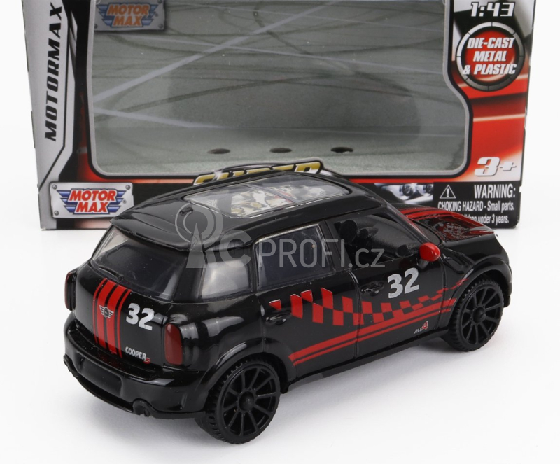 Motor-max Mini Cooper S Countryman N 32 Racing 2011 1:43 Černá Červená