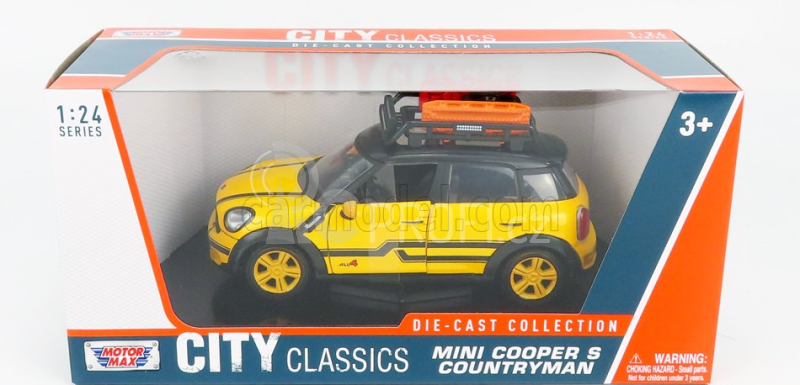 Motor-max Mini Cooper S Countryman With Roof Rack 2011 1:24 Žlutá Černá