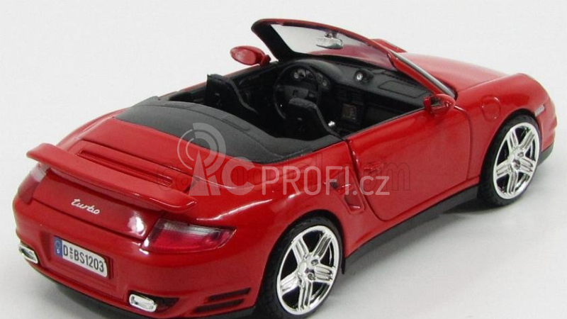 Motor-max Porsche 911 997 Turbo Cabriolet 2007 1:24 Red