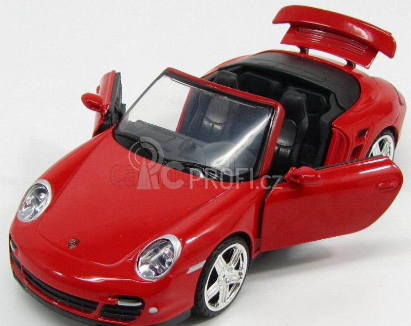 Motor-max Porsche 911 997 Turbo Cabriolet 2007 1:24 Red