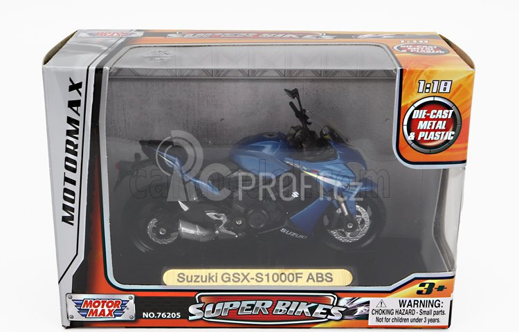 Motor-max Suzuki Gsx-s1000f 2017 1:18 Modrá Černá