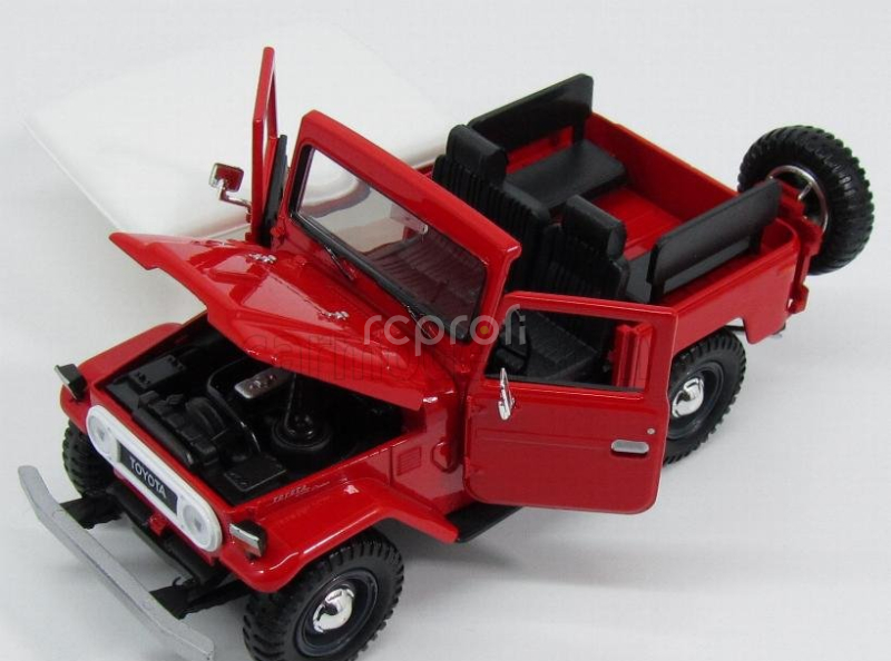 Motor-max Toyota Fj40 Land Cruiser Hard-top Closed 1980 1:24 Červená Bílá