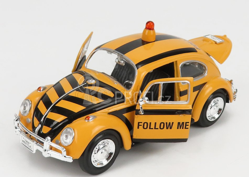 Motor-max Volkswagen Beetle Airport Follow Me Service Car 1968 1:24 Žlutá Černá