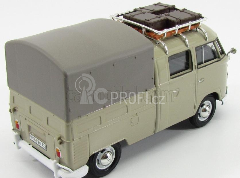 Motor-max Volkswagen T1 Type 2 Double Cabine Pick-up 1962 1:24 Grey