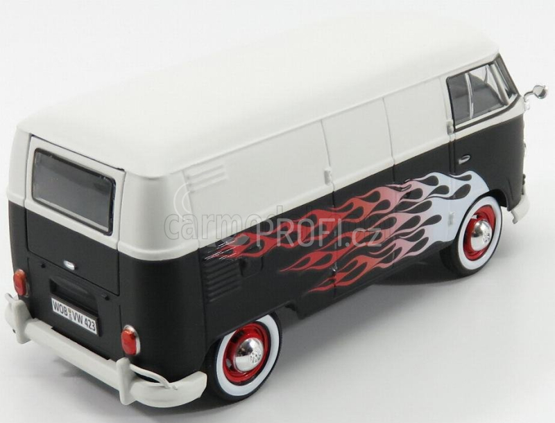 Motor-max Volkswagen T1 Type 2 Van Custom Garage 1962 1:24 Matná Černá Bílá