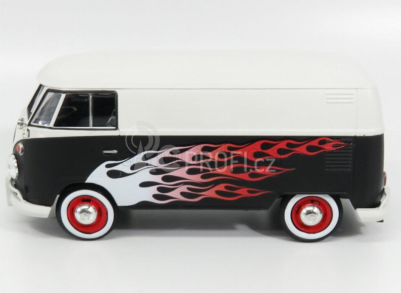 Motor-max Volkswagen T1 Type 2 Van Custom Garage 1962 1:24 Matná Černá Bílá