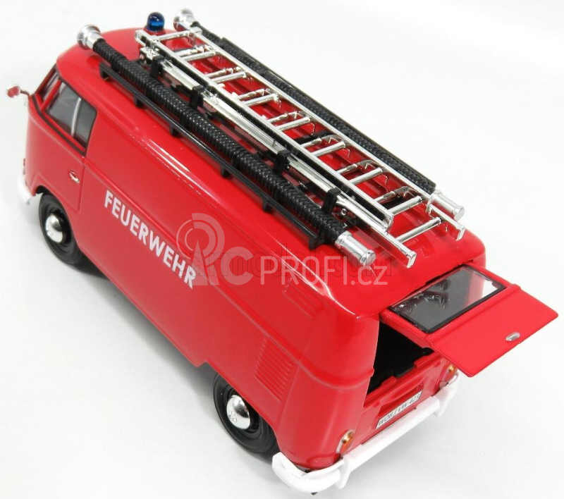 Motor-max Volkswagen T1 Type 2 Van Feuerwehr 1962 1:24 Red