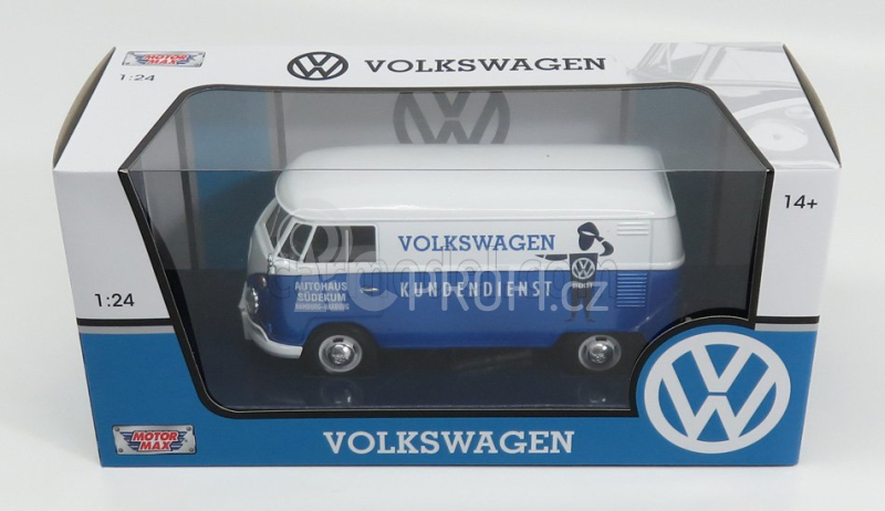 Motor-max Volkswagen T1 Type 2 Van Kundendienst Volkswagen 1962 1:24 Modrá Bílá