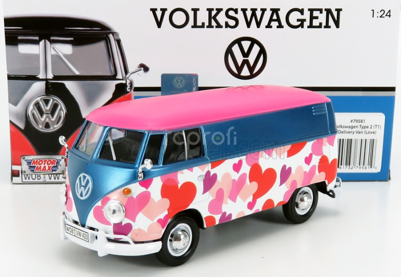 Motor-max Volkswagen T1 Type 2 Van Love 1962 1:24 Různé