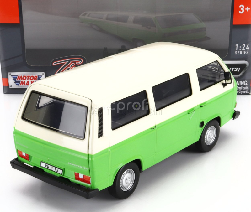 Motor-max Volkswagen T3 Minibus 1979 1:24 Zelená Bílá