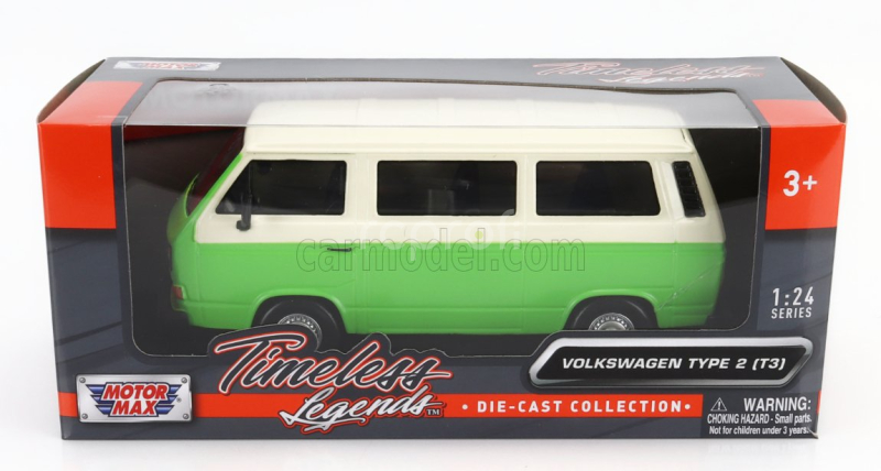 Motor-max Volkswagen T3 Minibus 1979 1:24 Zelená Bílá