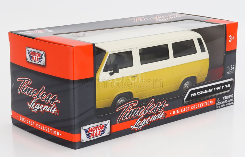 Motor-max Volkswagen T3 Minibus 1979 1:24 Žlutá Bílá