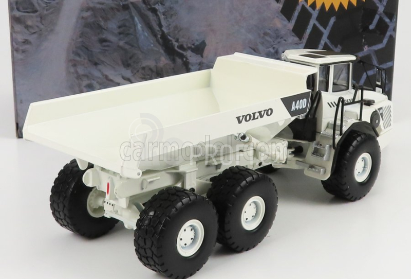 Motorart Volvo A40d Truck Cassonato Ribaltabile Cava Mineraria Tractor 3-assi 2001 1:50 Bílá Černá