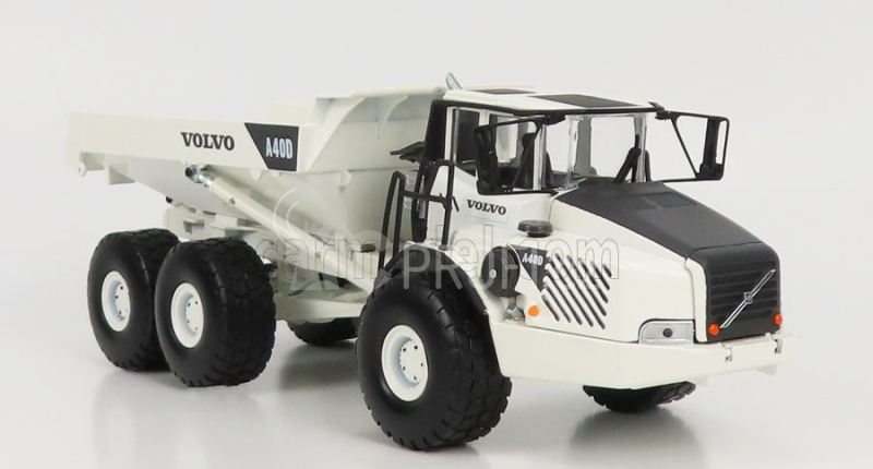 Motorart Volvo A40d Truck Cassonato Ribaltabile Cava Mineraria Tractor 3-assi 2001 1:50 Bílá Černá