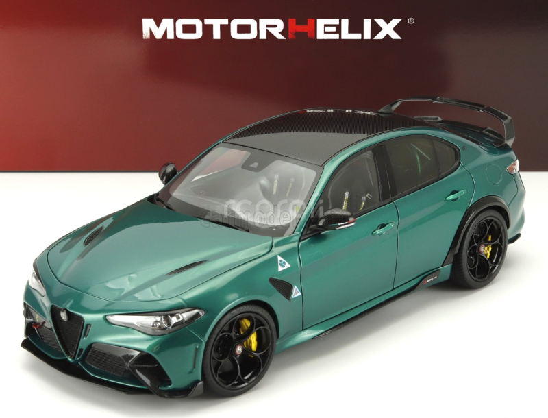 Motorhelix Alfa romeo Giulia Gtam With Engine And Accessories 2021 1:18 M O N T R E A L Green Met