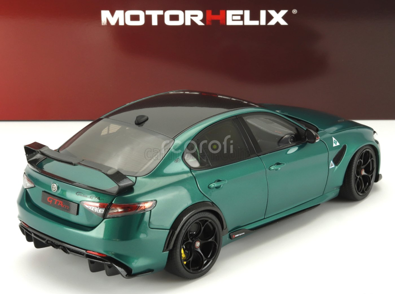 Motorhelix Alfa romeo Giulia Gtam With Engine And Accessories 2021 1:18 M O N T R E A L Green Met