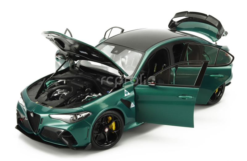 Motorhelix Alfa romeo Giulia Gtam With Engine And Accessories 2021 1:18 M O N T R E A L Green Met