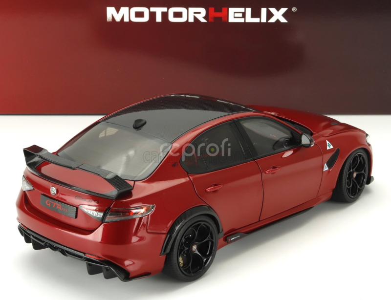 Motorhelix Alfa romeo Giulia Gtam With Engine And Accessories 2021 1:18 Red Met