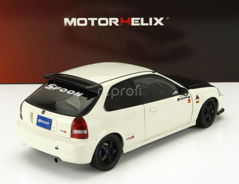 Motorhelix Honda Civic Ek9 Type R Spoon With Engine And Accessories 1999 1:18 Bílý Černý Uhlík