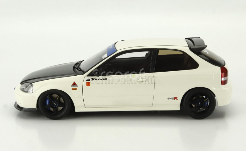 Motorhelix Honda Civic Ek9 Type R Spoon With Engine And Accessories 1999 1:18 Bílý Černý Uhlík