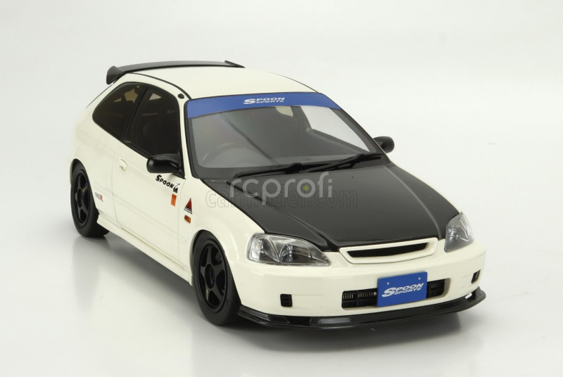 Motorhelix Honda Civic Ek9 Type R Spoon With Engine And Accessories 1999 1:18 Bílý Černý Uhlík